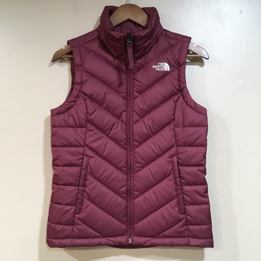 The North Face Down Puffer Vest Women XS 550 Maroon Outdoor Performance Hike